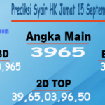 Prediksi Syair HK Jumat 15 September 2023