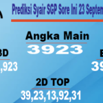 Prediksi Syair SGP Sore Ini 23 September 2023